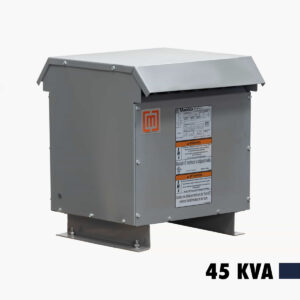 Transformador seco de 45KVA, relacion 480V/(208-120)V Nema 3R.